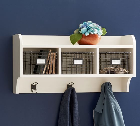 Wade Wood And Wire Cubby Almond White Pottery Barn