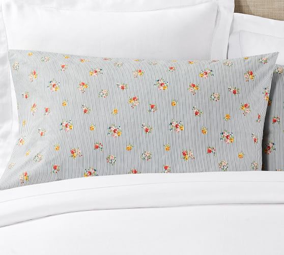 The Emily Meritt Garden Stripe Print Cotton Pillowcases