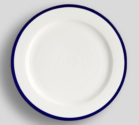 Banded Rim Dinner Plate Pottery Barn
