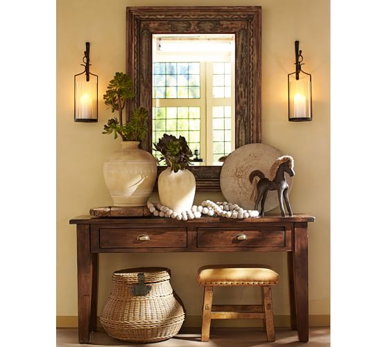 Camden Reclaimed Wood Console Table Pottery Barn