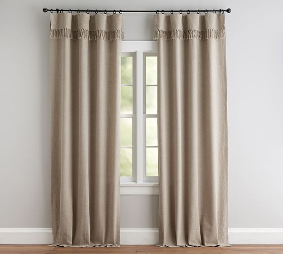Fringe Top Curtain Pottery Barn