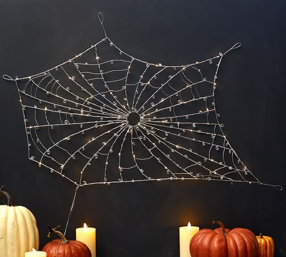 Lit Crystal Spider Web Pottery Barn