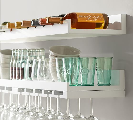 Holman Floating Entertaining Shelves Pottery Barn