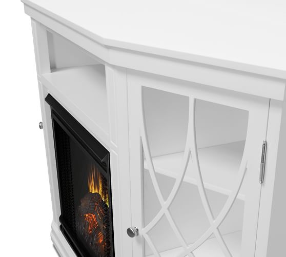 Real Flame Lynette Corner Electric Fireplace Media Cabinet