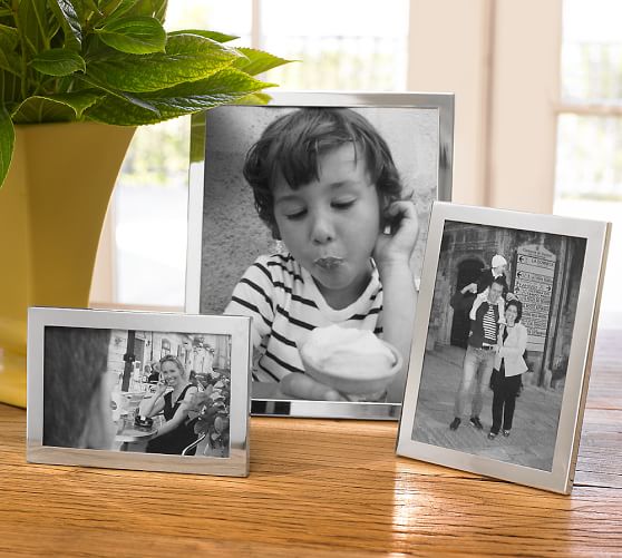 Personalized Modern Silver Plated Frames Pottery Barn