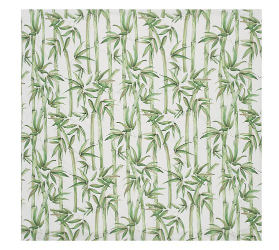 Bamboo Print Organic Patterned Duvet Cover Sham Pottery Barn