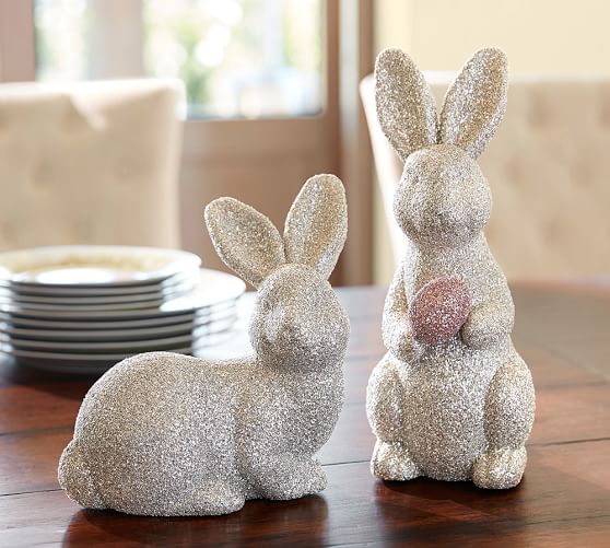 German Glitter Bunny Pottery Barn