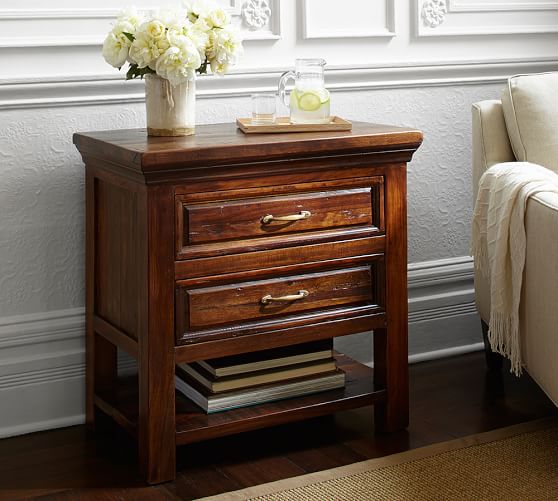 Bowry Reclaimed Wood Nightstand Pottery Barn