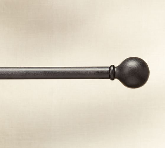 Cast Iron Ball Finial Curtain Rod Pottery Barn