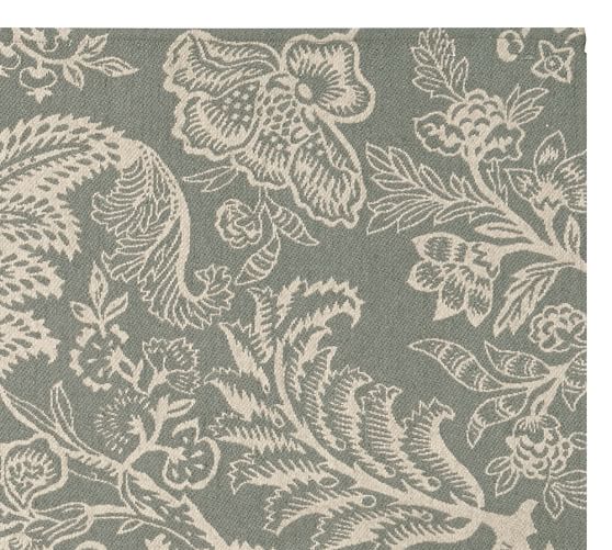 Layla Palampore Indoor Outdoor Rug Gray Pottery Barn