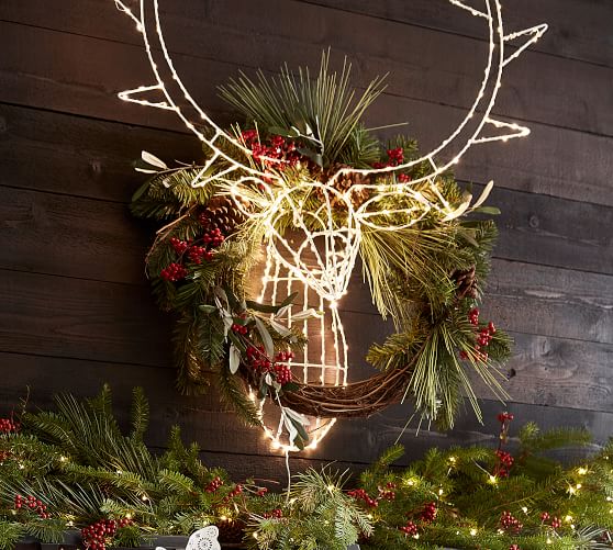 Light Up Deer Head Wall Art Pottery Barn