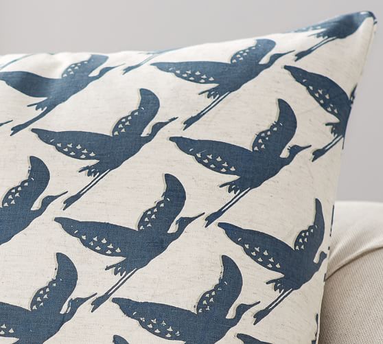 Geo Bird Print Decorative Pillow Cover Pottery Barn