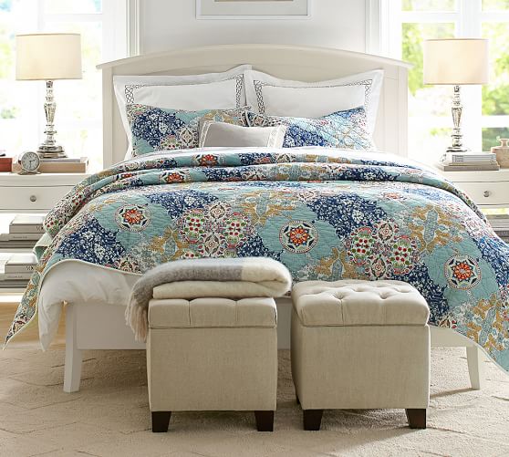 Avery Embroidered Sateen Organic Patterned Duvet Cover Sham