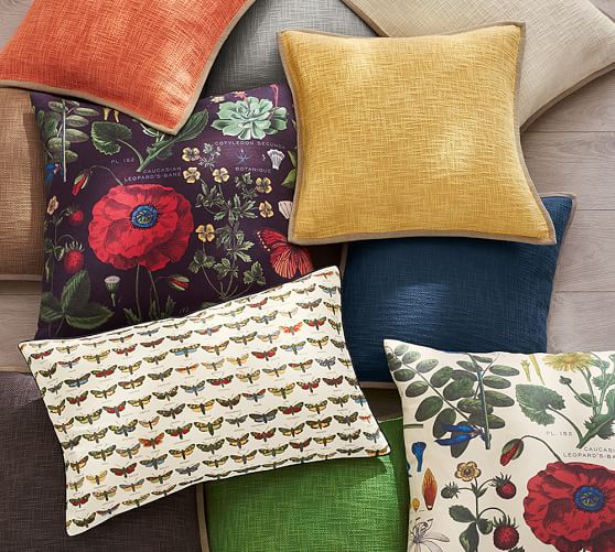 Shadow Box Butterfly Print Lumbar Decorative Pillow Cover