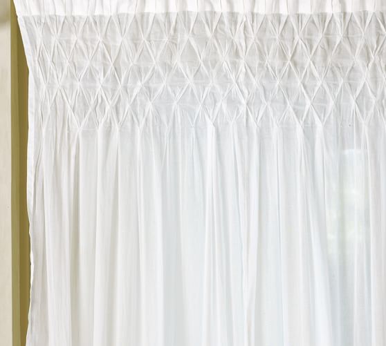 Smocked Curtain Pottery Barn
