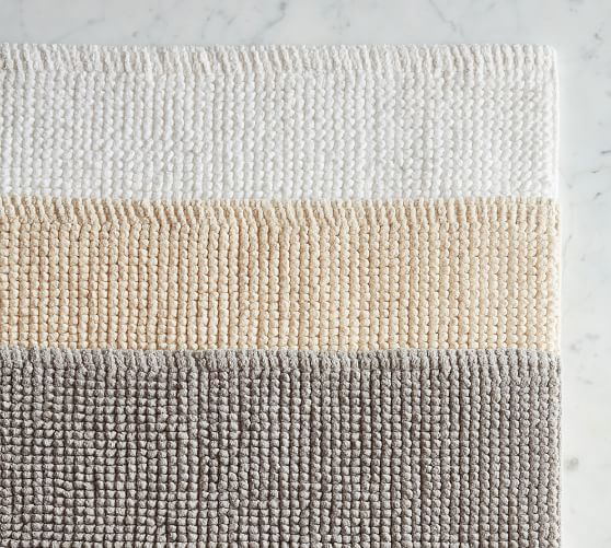 Textured Organic Bath Mat Pottery Barn