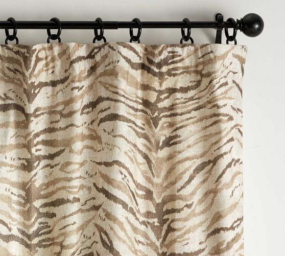 Zebra Print Curtain Neutral Multi Pottery Barn