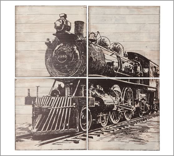 Planked Train Panels Pottery Barn