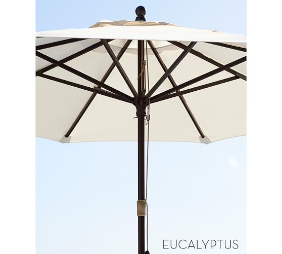 Round Outdoor Umbrella Outdoor Umbrellas Pottery Barn