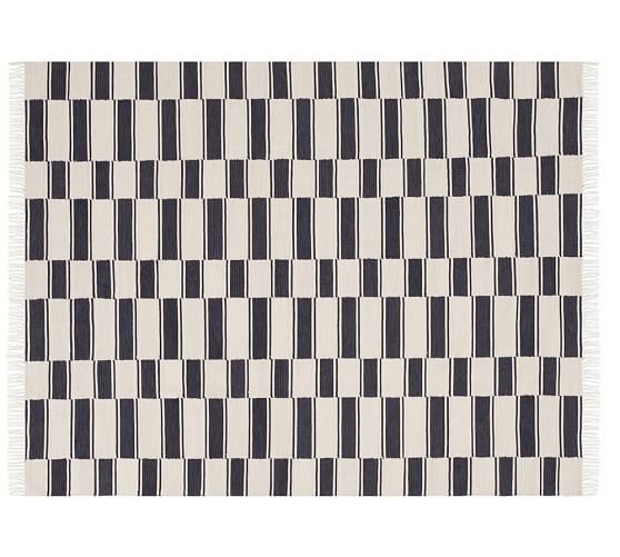 The Emily Meritt Ticking Stripe Indoor Outdoor Rug Pottery Barn