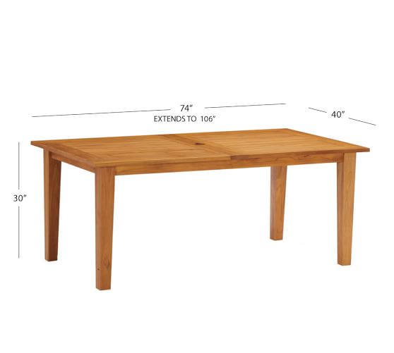 Hampstead Teak Extending Dining Table Pottery Barn Hampstead Teak Extending Dining Table Pottery Barn