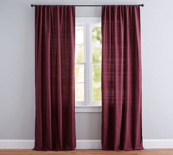 Dupioni Silk Pole Pocket Curtain Pottery Barn