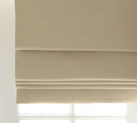 Carson Linen Cotton Cordless Roman Shade Pottery Barn