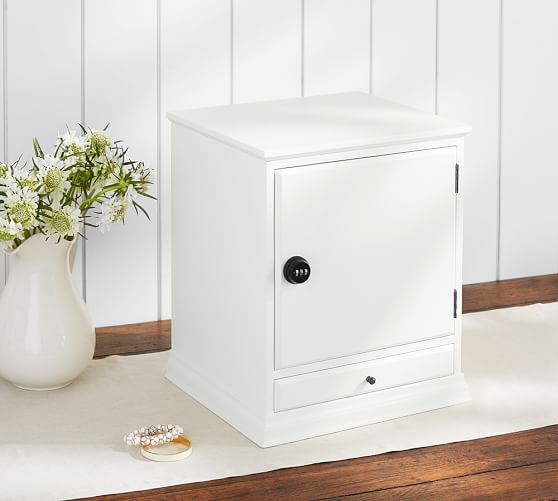 Andover White Jewelry Safe Pottery Barn