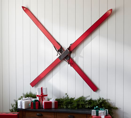 Vintage Skis 3 D Art Set Of 2 Wall Decor Pottery Barn
