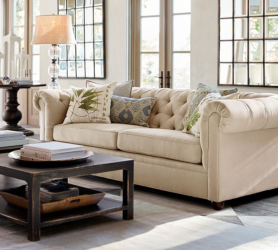 Chesterfield Fabric Sofa Pottery Barn