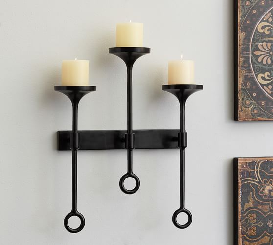 Caleb Wall Mounted Pillar Holder Candle Holder Pottery Barn