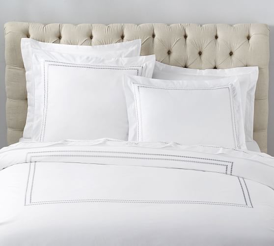 Pearl Organic Percale Duvet Cover Shams Pottery Barn