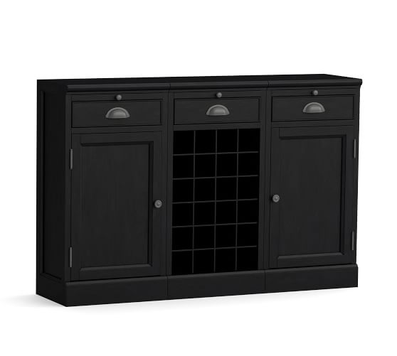 Modular Bar Buffet With 1 Wine Grid Pottery Barn