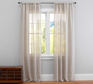 Metallic Sheer Curtain Pottery Barn