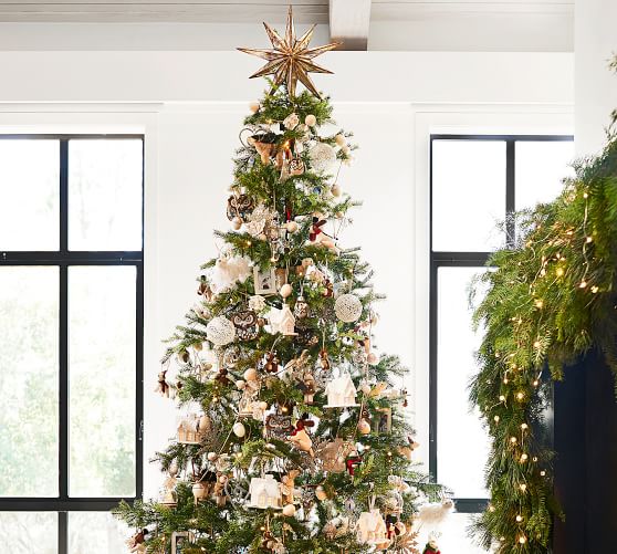 Gold Mirrored Star Christmas Tree Topper Pottery Barn