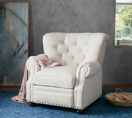 Lansing Upholstered Recliner Chair Pottery Barn