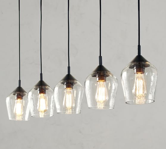 Donovan Glass 5 Light Pendant Pottery Barn