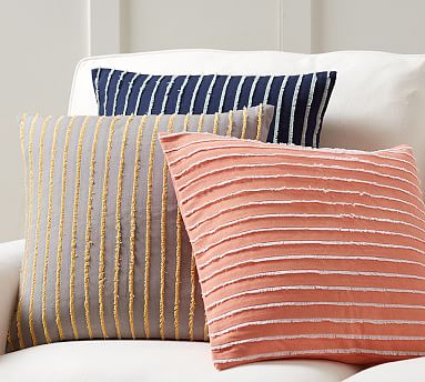 pillow fringe stripe pottery barn