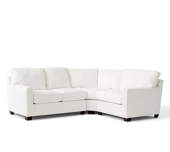 Buchanan Square Arm Upholstered Curved 3 Piece Sectional With