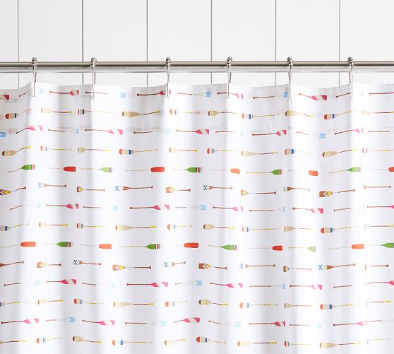 Paddle Print Shower Curtain Pottery Barn