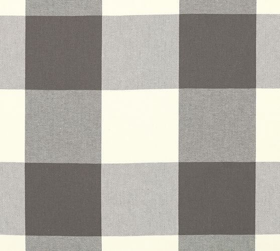 Buffalo Check Curtain Gray Pottery Barn