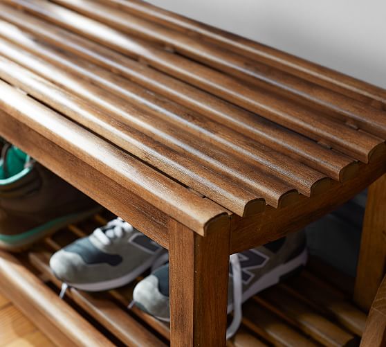 Declan Entry Bench Burnished Pine Pottery Barn