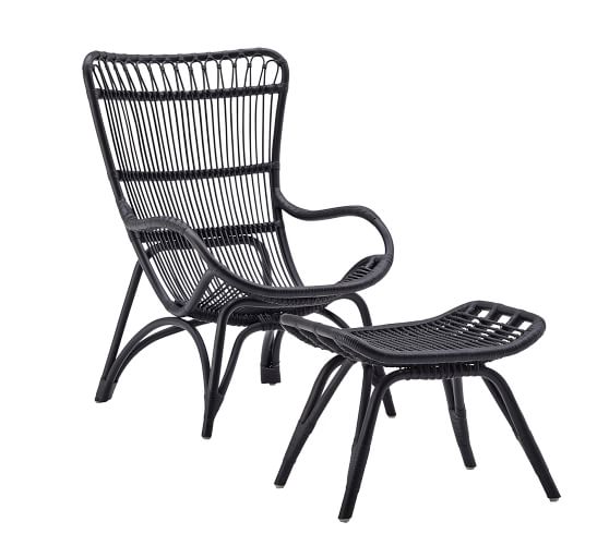 Monet Rattan Chair And Ottoman Pottery Barn