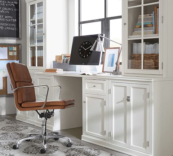 Nash Leather Swivel Desk Chair Pottery Barn