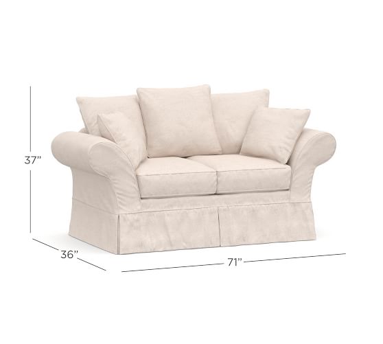 Charleston Slipcovered Sofa 86 Polyester Wrapped Cushions