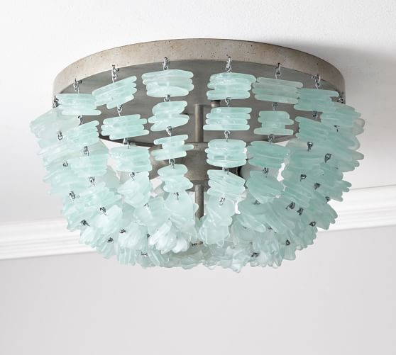 Enya Seaglass Flushmount Pottery Barn