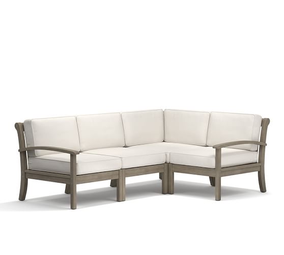 Chatham Outdoor Sectional Set Gray Pottery Barn