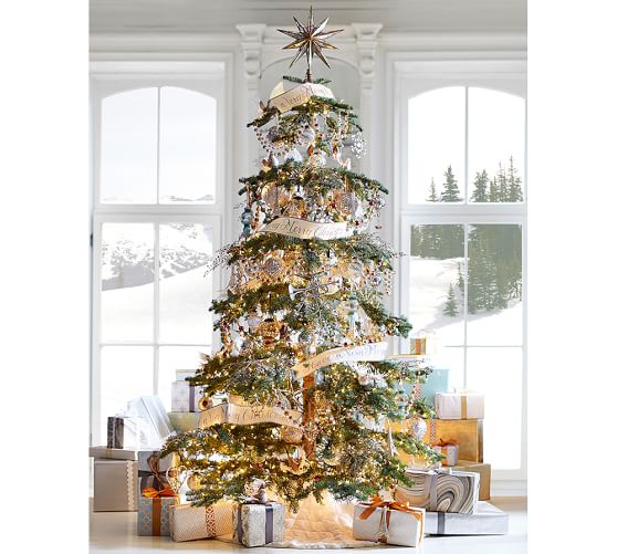 Gold Mirrored Star Christmas Tree Topper Pottery Barn