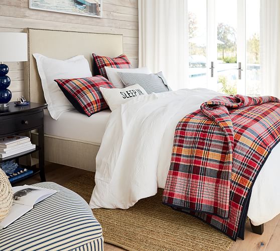 Dye Plaid Quilt Sham Quinn Yard Pottery Barn