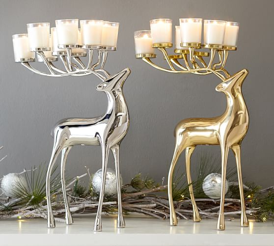 Pottery Barn Reindeer Candelabra